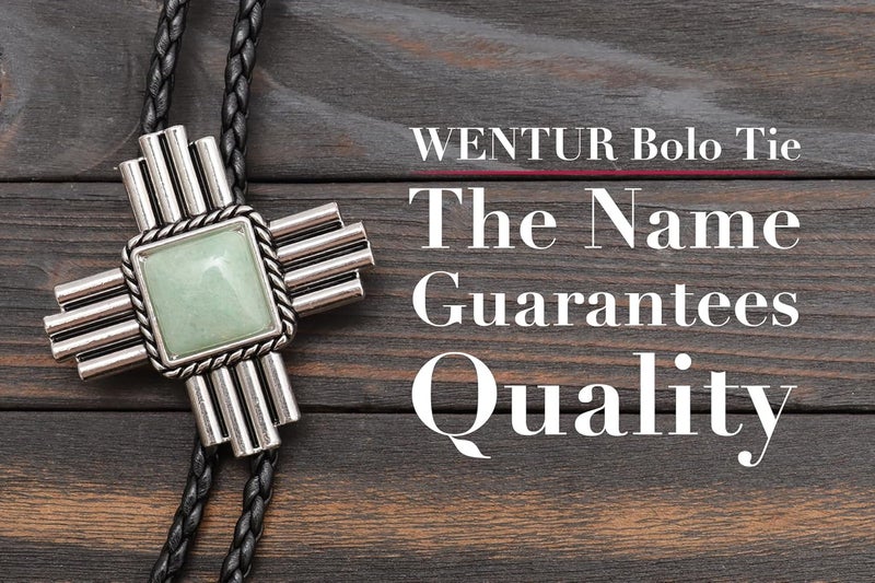 Wentur Stone Bolo Ties for Men Western - Vintage Cowboy Bolo Tie for Women Western Costume Accessories - Image 2